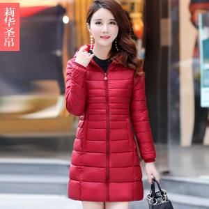 2018 mùa đông phụ nữ áo khoác dày chống mùa giải phóng mặt bằng bông áo phụ nữ phần dài Hàn Quốc phiên bản của mỏng xuống bông pad