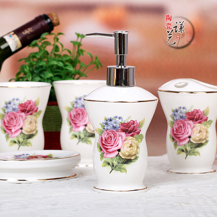 European ceramic sanitary ware has five set suit gargle toiletries suit bathroom five wedding gift