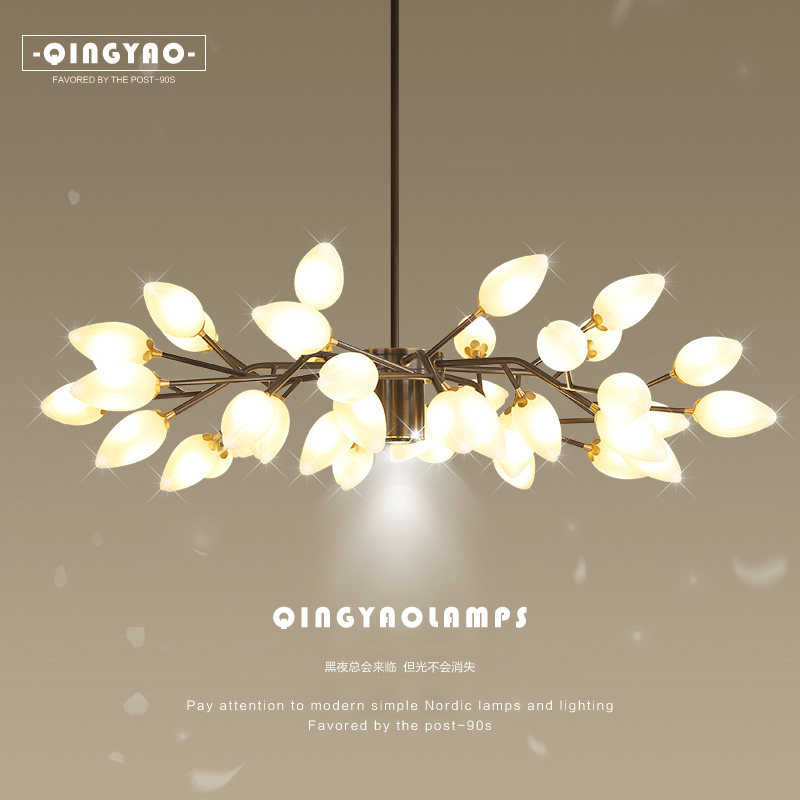 Living room chandelights modern minimalist atmosphere creative personality artist with light lavish dining room Lights Net Red Nordic Lamps