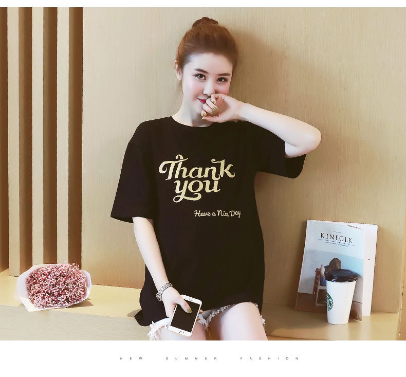 Thai sản mặc mùa xuân và mùa hè phụ nữ mang thai t-shirt nữ đoạn ngắn cotton phụ nữ mang thai ngắn tay áo sơ mi thời trang mô hình 2018 mùa hè mới