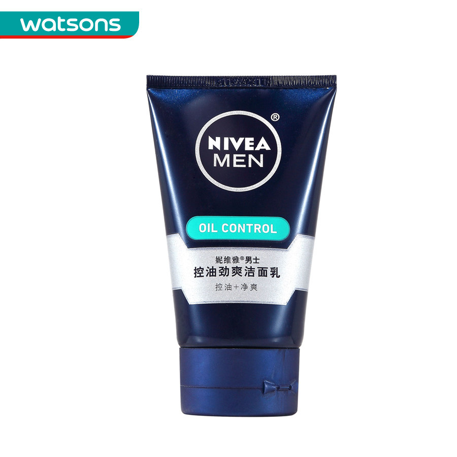 【屈臣氏】  妮维雅男士控油劲爽洁面乳100ml洗面奶