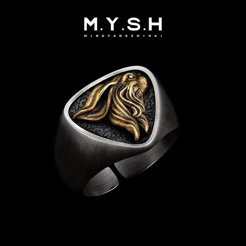 Кольцо мужское MYSH серебро Кролик (19-21)