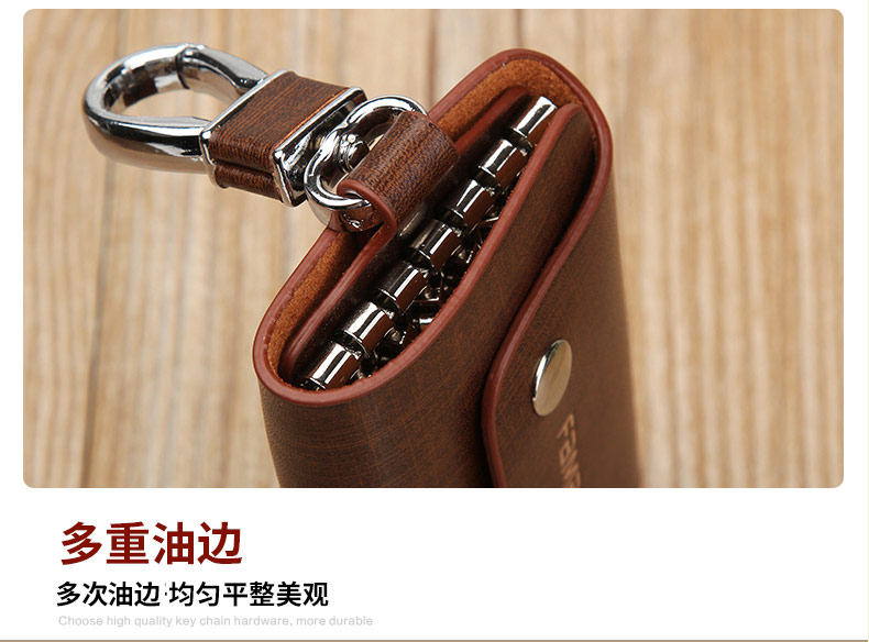 Túi xách da công suất lớn Faman thắt lưng nam treo da nữ xe đa năng móc chìa khóa sáng tạo ví đựng chìa khóa nam