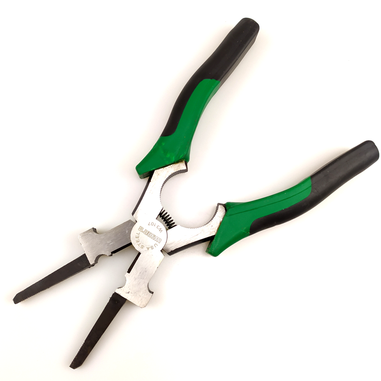 Power Lion 8 inch 210MM gas shielded welding special pliers labor-saving oblique mouth pliers needle nose pliers pull welding wire pliers W3107