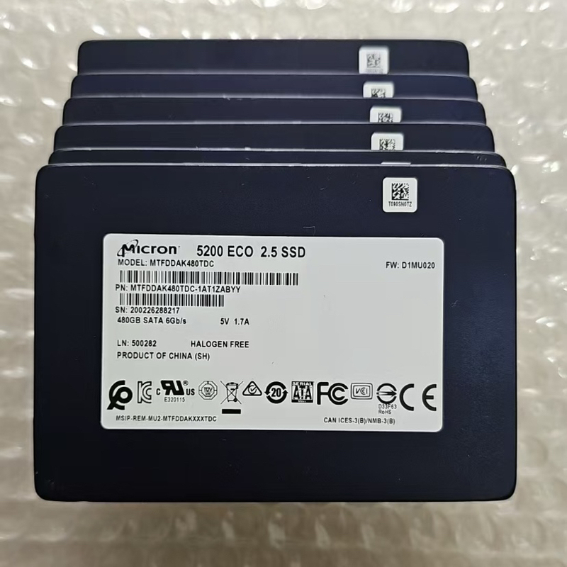 Micron 5200Eco 480g Mtfddak480Tdc-1At1Zabyy Sata Disassembled Disk Solid State Drive