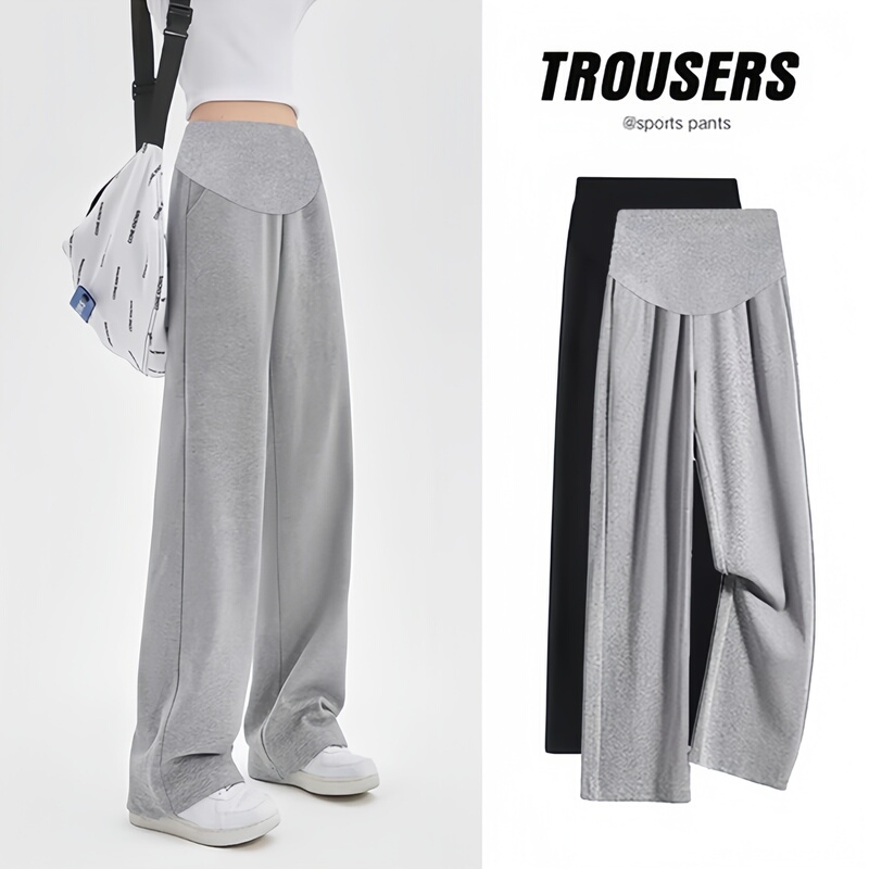 Mdcw Maternity Pants for Outerwear, Loose Straight Casual Long Pants, Spring, Autumn, and Winter 2026 New Style, Plus-Size Fashionable Wide-Leg Pants Mdcw Maternity Pants for Outerwear, Loose Straight Casual Long Pants, Spring, Autumn, and Winter 2026 New Style, Plus-Size Fashionable Wide-Leg Pants
