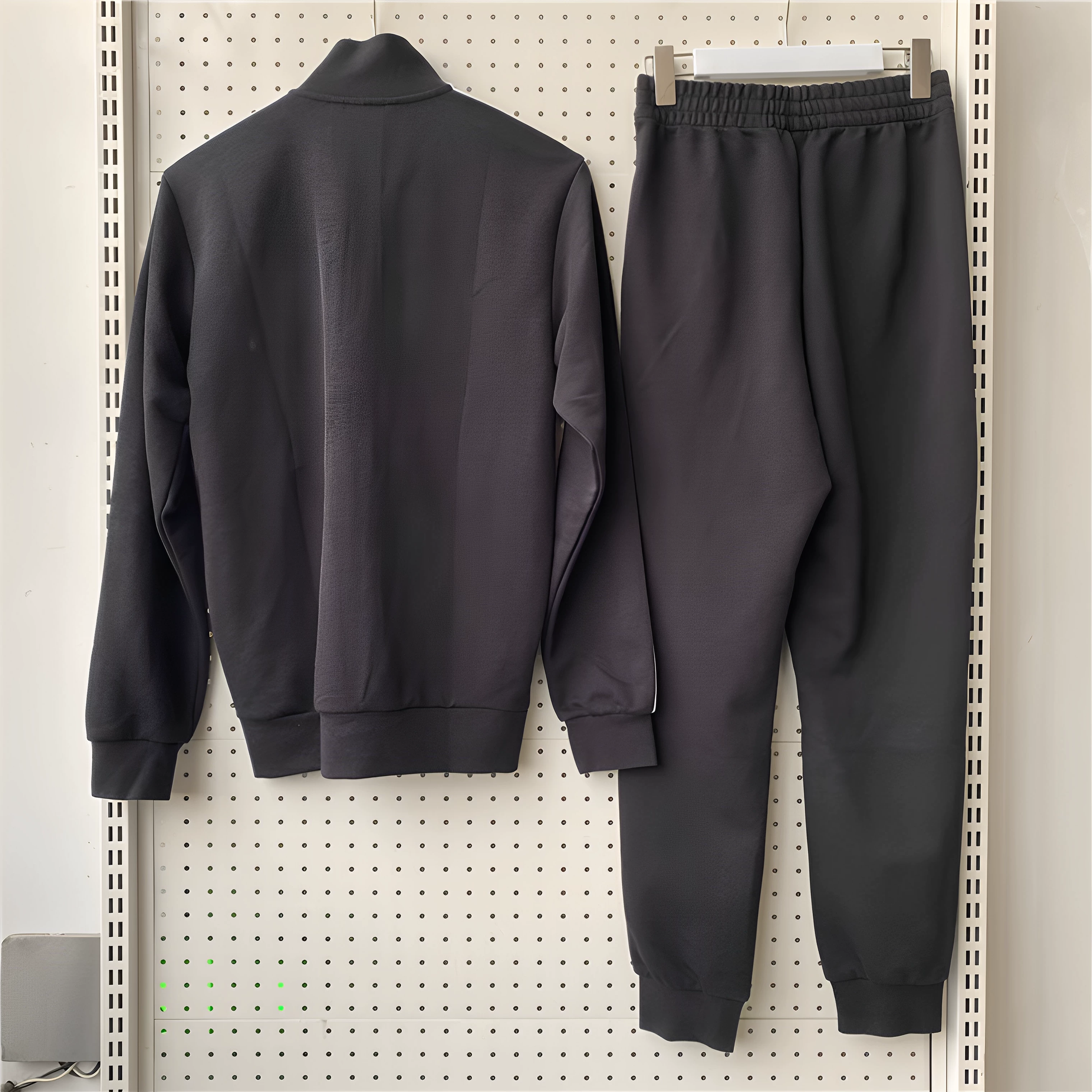 Спортивный костюм Adidas, осень, длинный рукав, куртка, черные брюки, комплект для отдыха