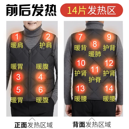 Антарктиковая народ электрический нагрев жилета мужская USB -зарядка Интеллектуальная температура.