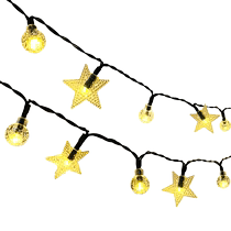 Solar string lights outdoor waterproof lanterns festive atmosphere courtyard layout decorative lights canopy camping tent hanging lights