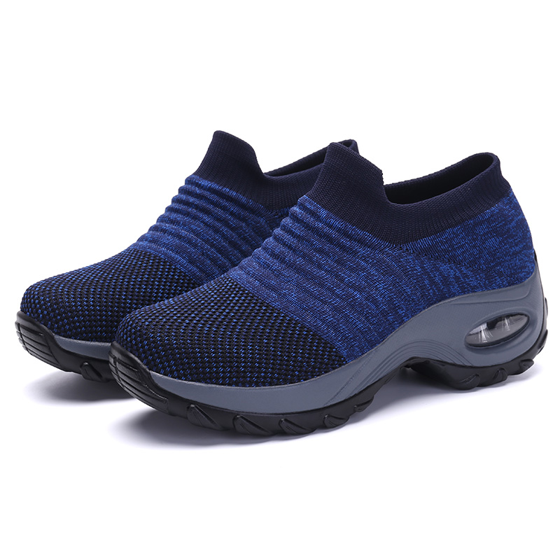 1839 Blue Grey Socksautumn Women's Shoes Walking shoes female walking shoes Small size   33   34 code Mom shoes Middle aged and elderly Rocking shoes female