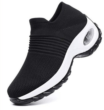1839 Black And White Socks And Shoesautumn Women's Shoes Walking shoes female walking shoes Small size   33   34 code Mom shoes Middle aged and elderly Rocking shoes female
