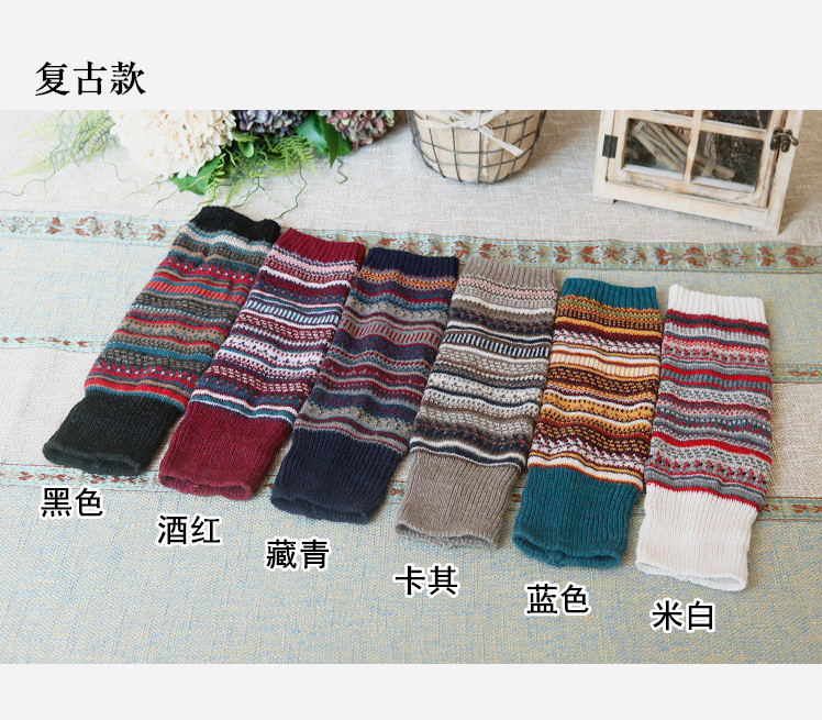 Vớ gió mùa đông quốc tất vớ nữ vớ đen ấm dày cotton vớ màu đầu gối vớ vớ nam nữ thu đông cao cấp