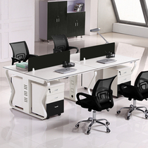 Staff Desk Brief Hyundai 4 Four-four-place table and chairs Combined Staff Cassette Desk Office Furniture