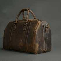 24 Street New Texture Retro Great Capacity Crazy Horse Bull Leather Travel Bag Short Trip Hand Luggage Bag