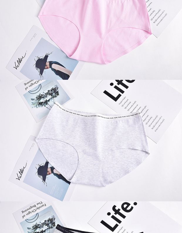 Thời trang tiếng Anh thư thắt lưng Cotton nữ đồ lót giữa cao cấp Đồ lót cotton một mảnh nữ quần xì nữ