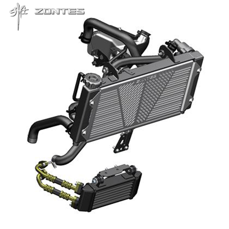 Shengshi ZT350-GK locomotive water cooler oil cooling box radiator main and auxiliary water tank guard net accessories bracket water pipe