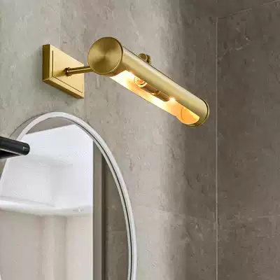 All copper makeup light fill light bathroom mirror front light led cosmetic room mirror cabinet special light wall photo frame Photo Light