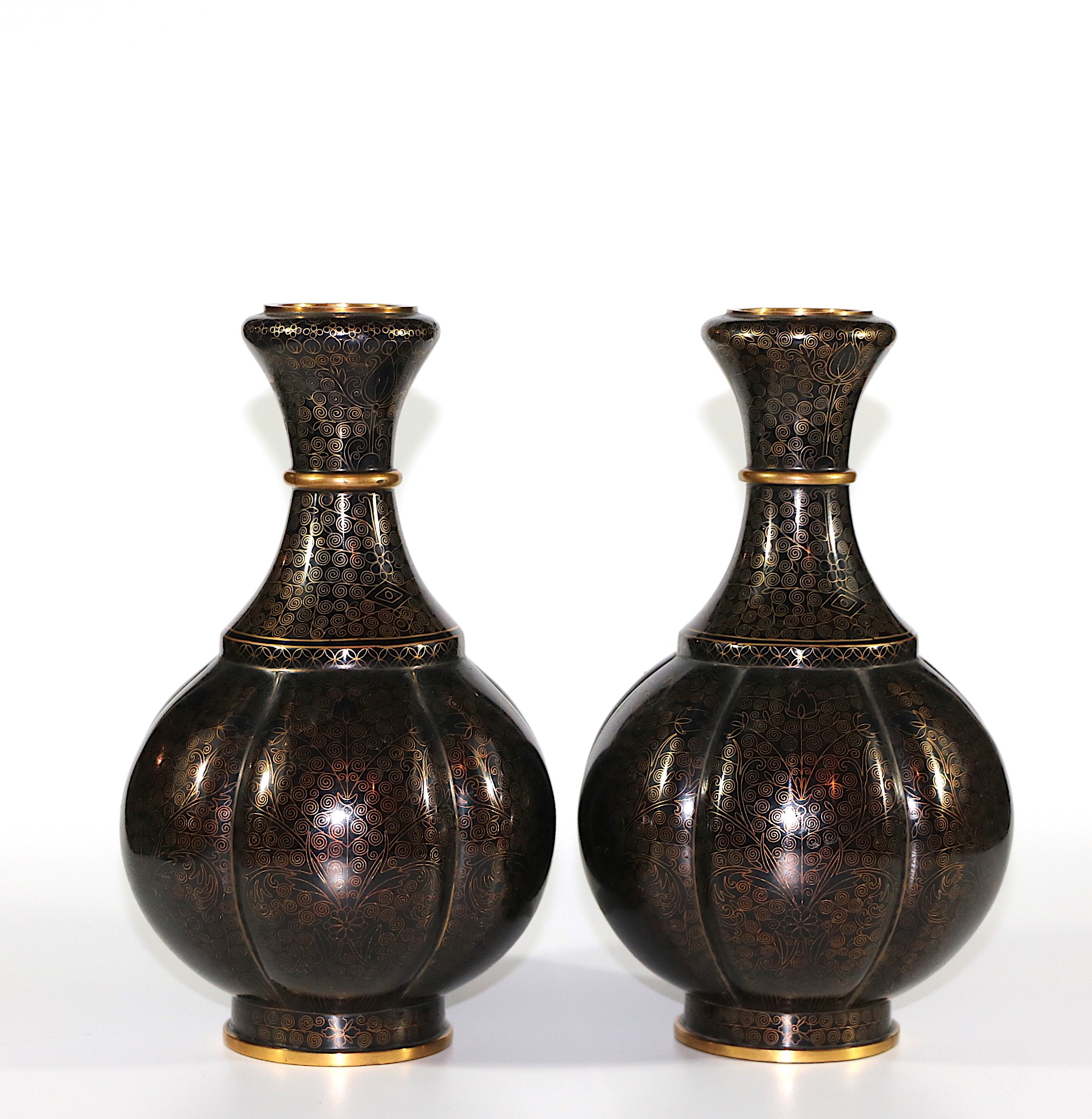 七宝焼花瓶 唐物 清朝 掐丝珐琅 光緒年製