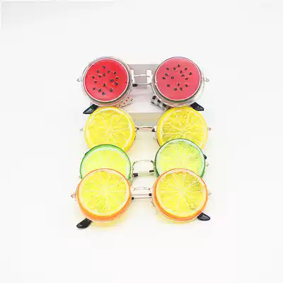 Photography props, photo studio, children's modeling, lemon slice glasses, personality fashion theme photo props
