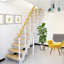  Overall staircase Double beam staircase Handrail Guardrail Glass middle column Rotating staircase Red clay Rock star Music class