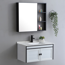 Bathroom Ceramic washbasin Marble sink pool Small apartment space aluminum bathroom cabinet Wall-mounted washbasin