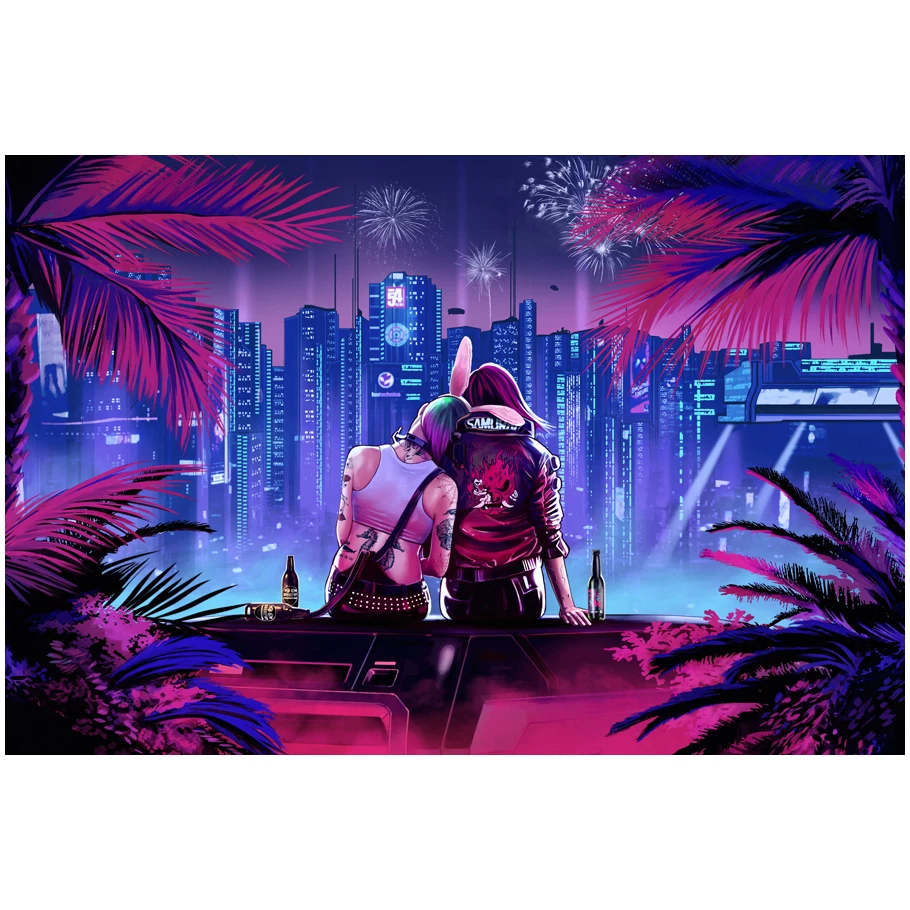 Постер игры Cyberpunk 2077, периферийное спортивное авто, металлический стиль, настенное стикер-комната, общежитие, спальня, декоративная картина