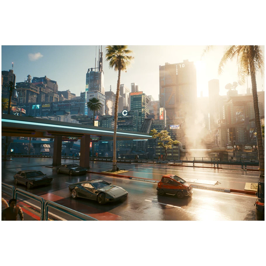 Постер игры Cyberpunk 2077, периферийное спортивное авто, металлический стиль, настенное стикер-комната, общежитие, спальня, декоративная картина