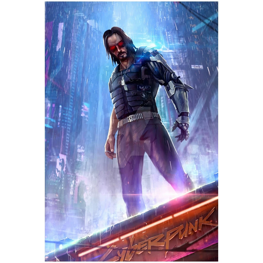 Постер игры Cyberpunk 2077, периферийное спортивное авто, металлический стиль, настенное стикер-комната, общежитие, спальня, декоративная картина