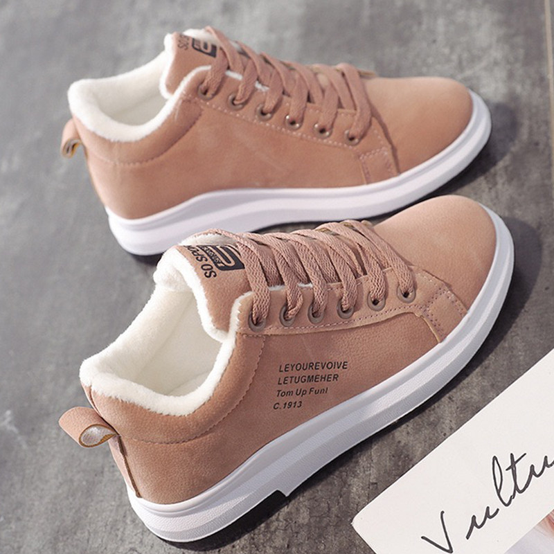 二棉鞋女冬学生百搭加绒2019新款秋冬季保暖鞋子女潮鞋冬鞋板鞋女