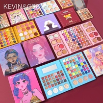 ins European and American style stage eye shadow plate multi-color eye shadow cos Pearl matte sequin flash powder color makeup plate Net Red