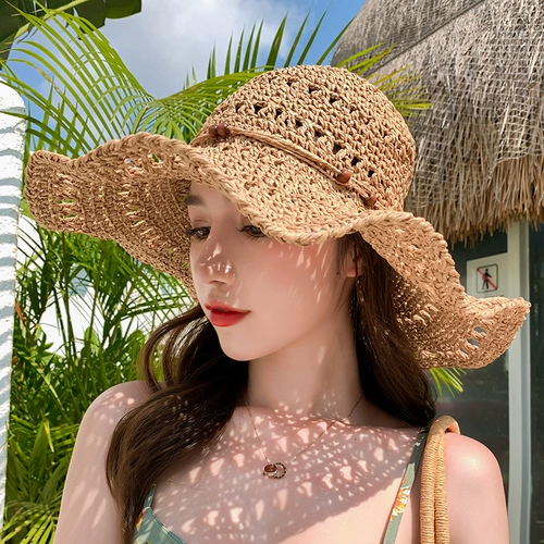 Летняя универсальная солнцезащитная шляпа, пляжная шапка на солнечной энергии, в корейском стиле, пляжный стиль, защита от солнца