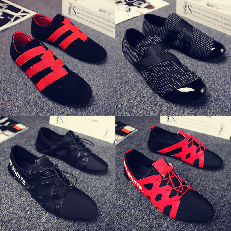 Summer beans Bean Shoes Men Sloth Society Small Group Old Beijing Cloth Shoes 100 Hitchhiking Personality Wave Shoes Canvas Casual Men's Shoes