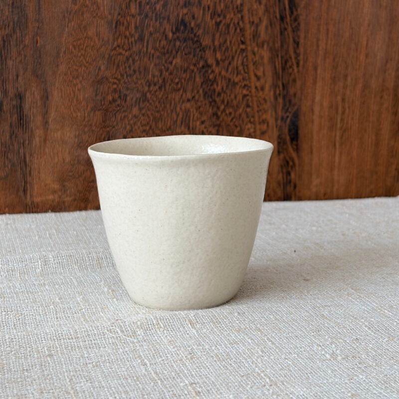 Zhangzhang's Store · Glazed White Matte Stoneware Tea Cup Coffee Cup 200ml for Home Restaurant Homestay Afternoon Tea