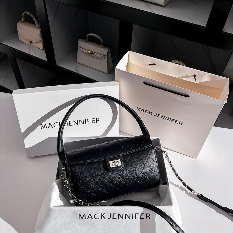 Mack Jennifer Women's Bag Fashion Light Luxury Small Fragrant Style Quilted Chain Bag 2026 New Style Hand-Held Crossbody Bag