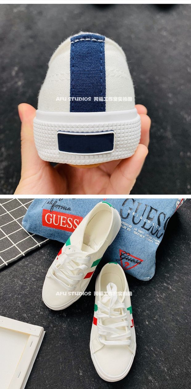 Bọ Cạp quá rẻ! ! Giày văn học nhỏ màu trắng Nhật Bản - Plimsolls giày sục thể thao