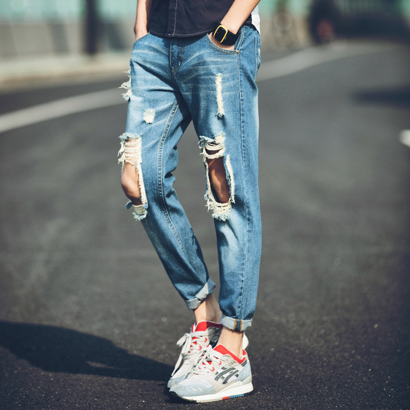 Jeans pour adolescent droite en vrac pour été - Ref 1461984 Image 6