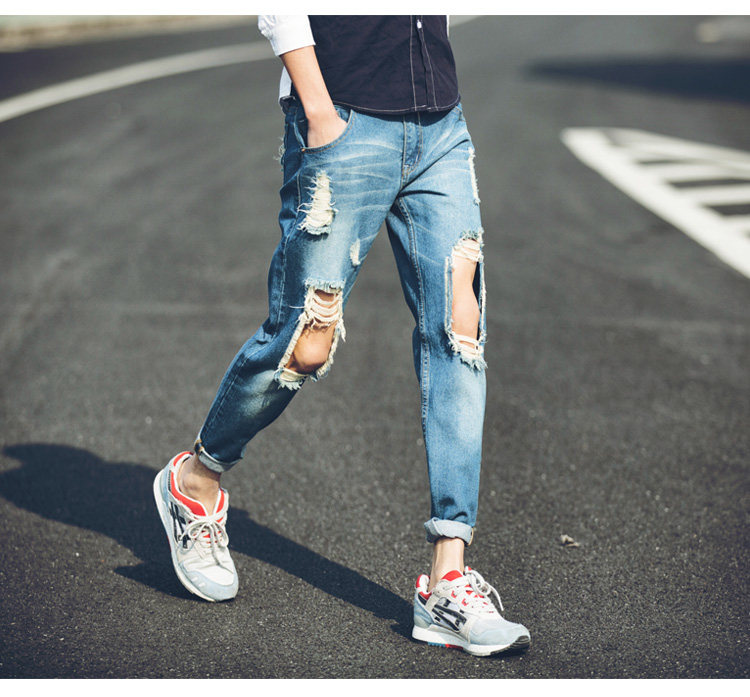 Jeans pour adolescent droite en vrac pour été - Ref 1461984 Image 10