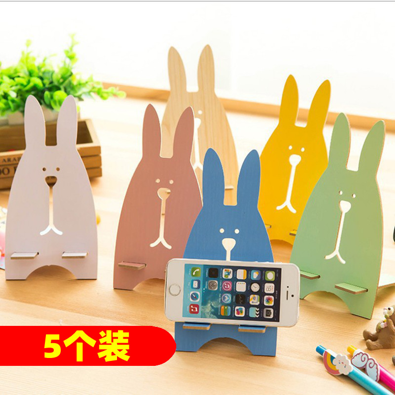 5 fit creative cute desktop phone frame flat support bunny mobile phone frame minimalist plastic phone holder
