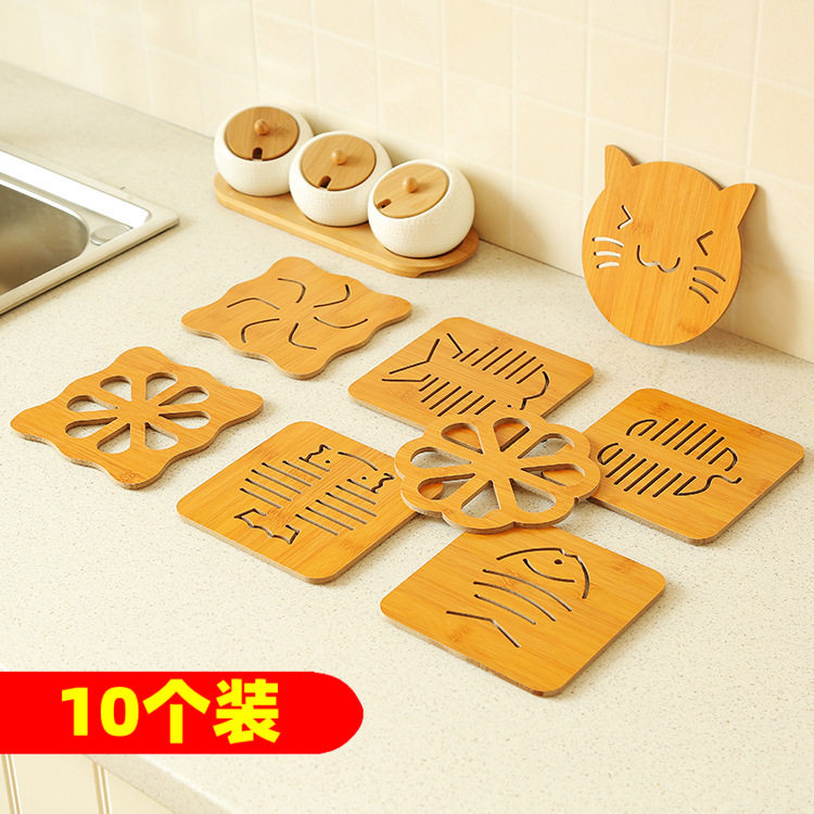 Vegetable Mat Heat Insulation Mat Table Mat Cups Cushion Bowl Anti-Burn Pan Mat Dish Bamboo Cushion Home Dining Mat Anti-Heat And Heat Resistant Bowl Mat