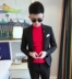 Mùa thu và mùa đông thanh niên nhỏ mã tây trang trí cơ thể phù hợp với xu hướng phù hợp với hai mảnh hộp đêm tóc stylist áo khoác shop thời trang nam  Suit phù hợp