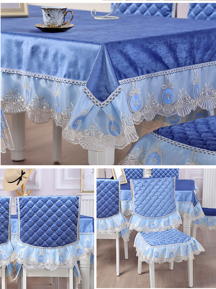 Ghế ăn đệm đặt hiện đại tối giản Trung Quốc đệm vải cà phê bàn ​​vải vải bàn tròn khăn trải bàn Ý cashmere ghế bọc - Khăn trải bàn khăn trải bàn xưa