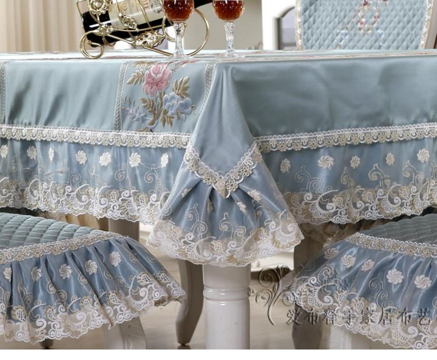 Đệm bàn châu Âu đệm cao cấp tăng ghế pad trở lại đặt bàn cà phê vải tròn khăn trải bàn đặc biệt cung cấp tùy chỉnh - Khăn trải bàn mẫu khăn trải bàn hội nghị