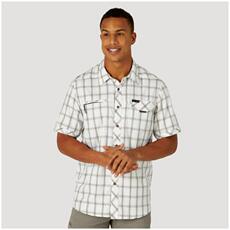 Рубашка мужская wrangler/威格男衬衫短袖方领透气简约薄款格子正品487266 Wrangler/487266