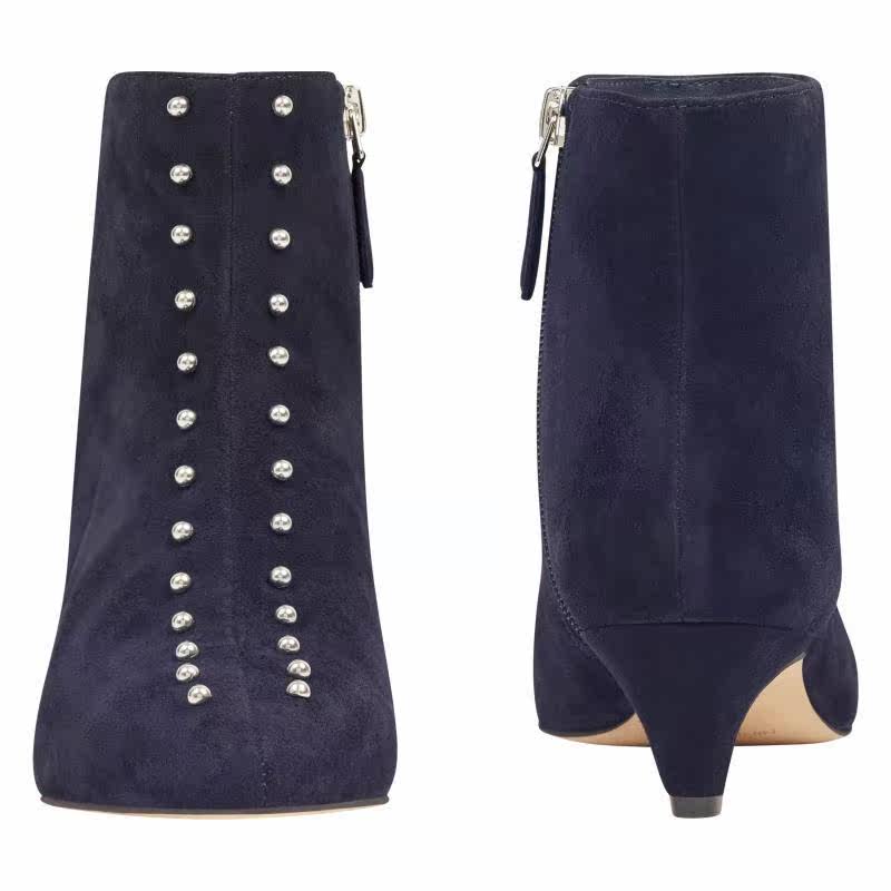 zyrannia pointy toe studded booties