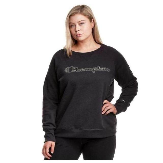 CHAMPION Women's Sweater Round Neck Long Sleeve Comfortable Versatile Casual Bottoming Shirt Simple Trendy Authentic 4909062