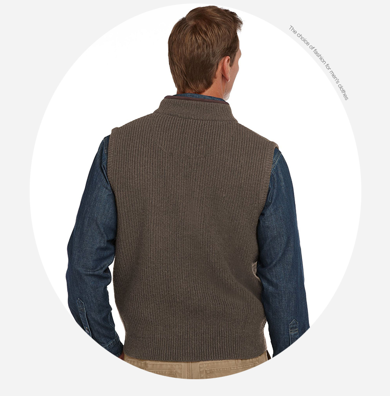 L.L.Bean / Binen vest nam trung niên tặng quà mùa đông ấm áp bằng len dệt kim TA245457 áo vest nam