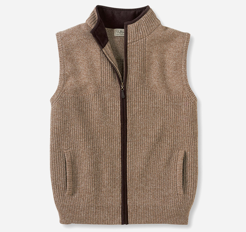 L.L.Bean / Binen vest nam trung niên tặng quà mùa đông ấm áp bằng len dệt kim TA245457 áo vest nam