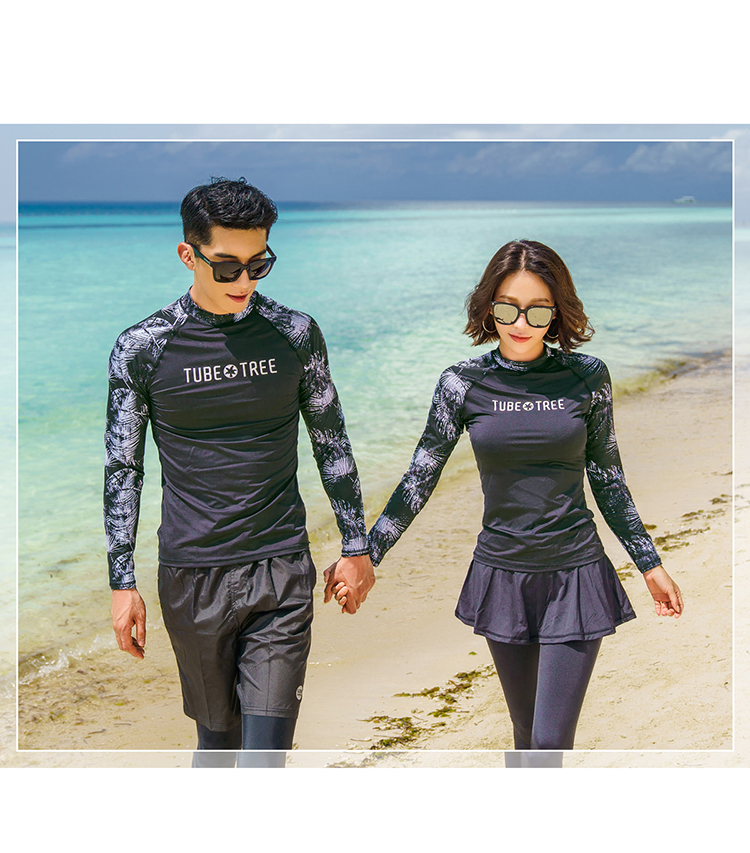 Cặp đôi Đồ bơi Nữ Váy dài tay chống nắng Váy Chia ba mảnh Bộ đồ lặn Quần áo sứa Quần áo Nam Người lớn Đồ bơi Hàn Quốc bộ đồ đôi đi biển đẹp
