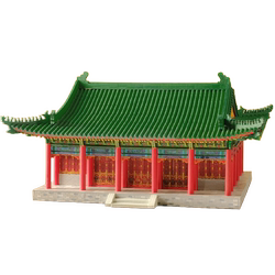 DIY Handmade Model of Ancient Architecture, Chinese-Style Pavilion with Mortise and Tenon Structure, Four-Cornered Wooden Ornament, Yin'An Pavilion