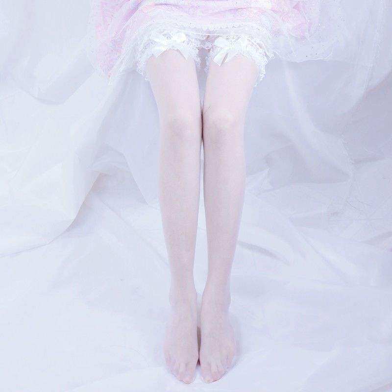 Easy to use Lolita white stockings girls soft girl bow lace lace over-the-knee stockings thin section super cute dill